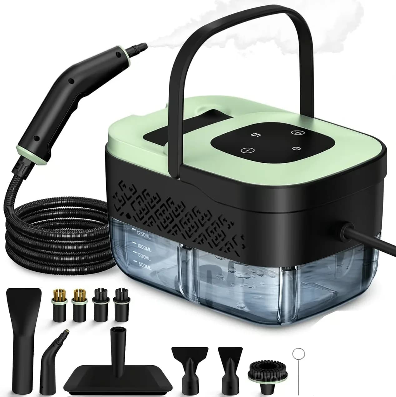 Portable High-Steam Cleaner for Car and Home, Cyan - View 1