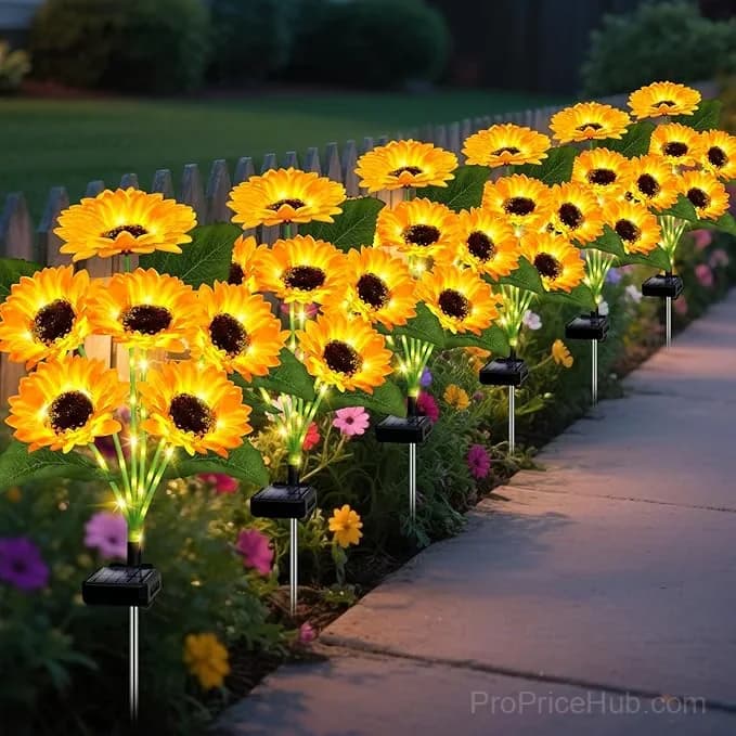Outdoor Solar LED Sunflower Garden Lights - View 5