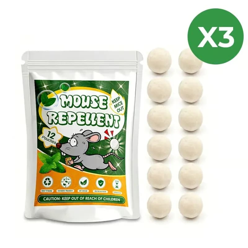 Plant Essential Oil Mouse Repellent Paper Balls, 12-Pack - Alt