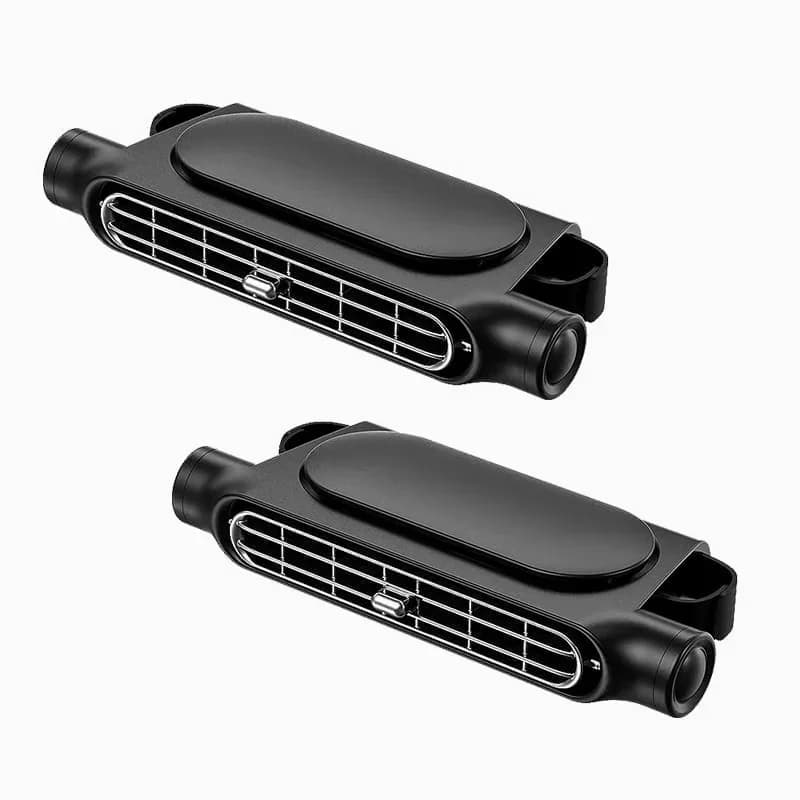 Black Car Seat Fan for Vehicle Seats - View 3