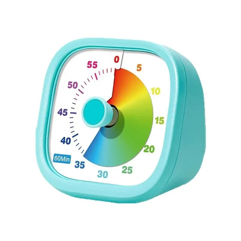 60-Minute Visual Timer for Kids, Silent Countdown, Blue - View 9