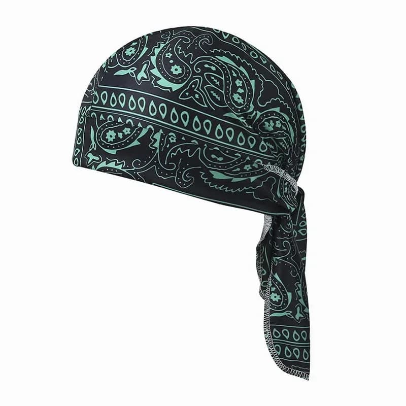 Elastic Cycling Sports Cap, Navy Blue - View 6