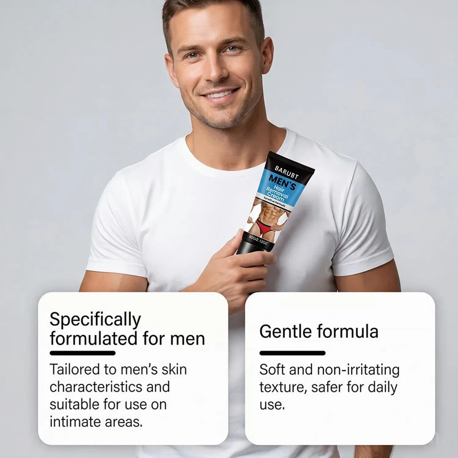 Men's Hair Removal Cream, 1 Count - View 1