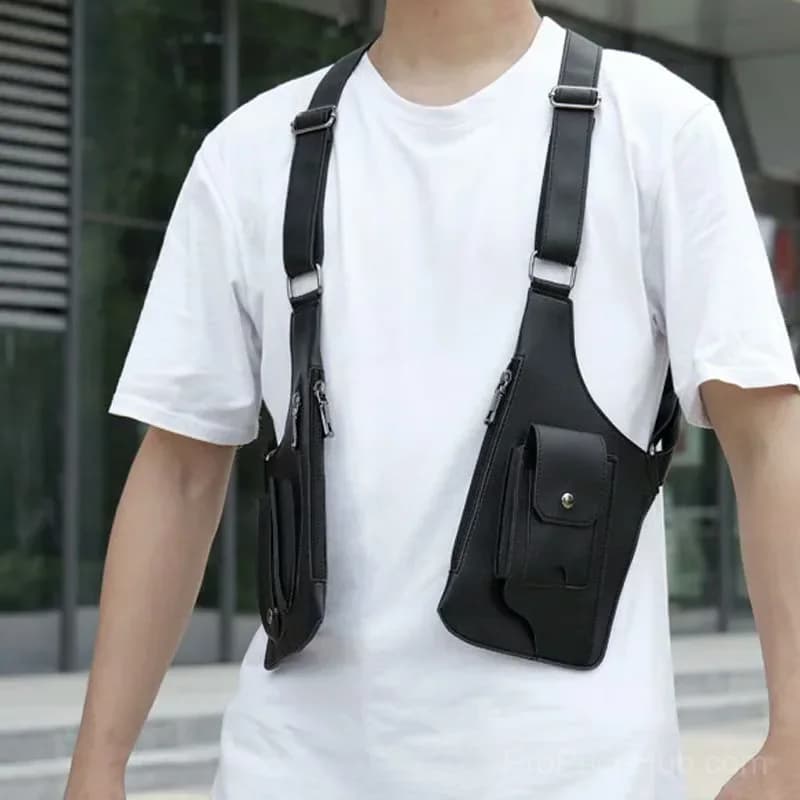 Men's Anti-Theft Multi-Pocket Tactical Backpack, Black - View 8