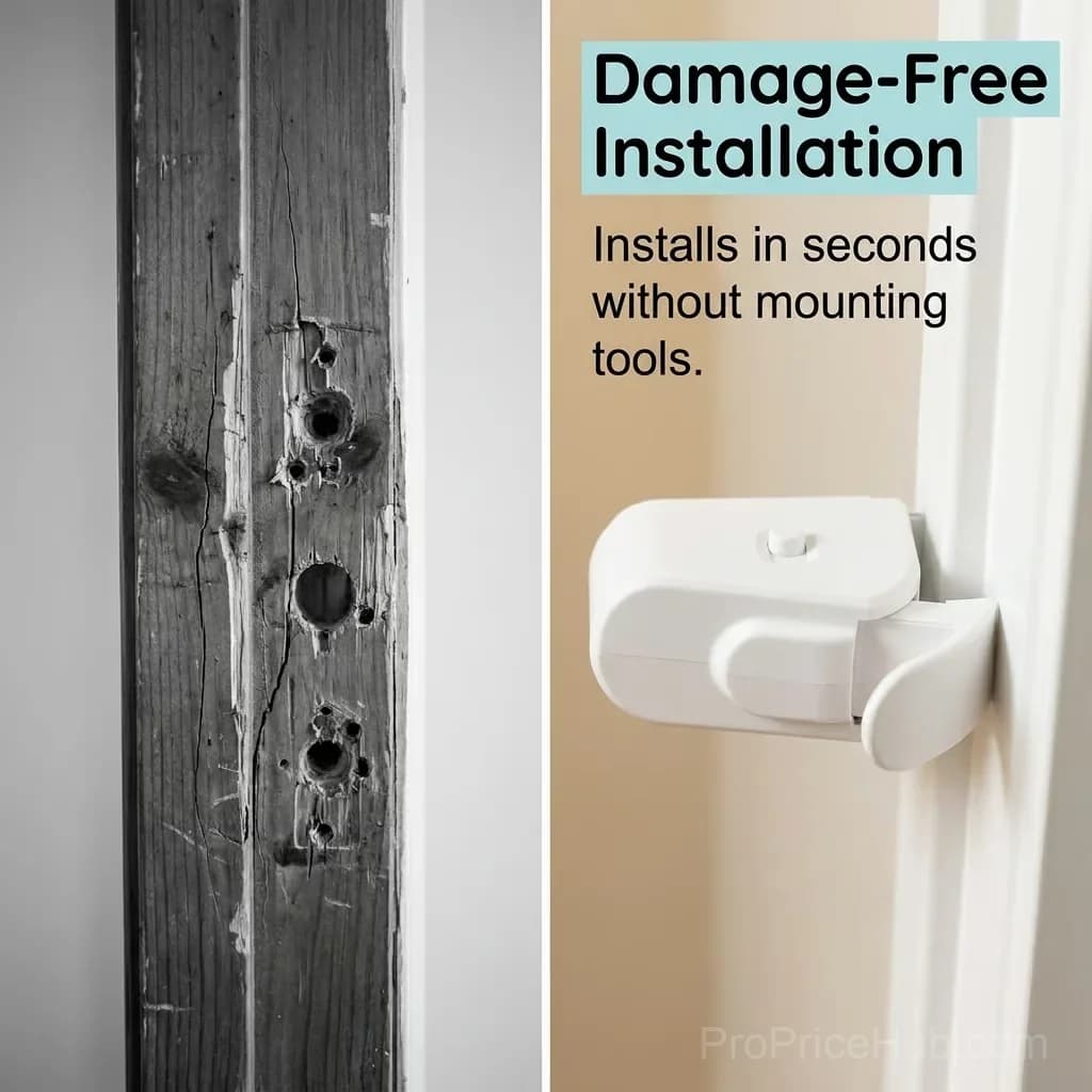 No-Drill Child Safety Door Lock for Home Use - View 2