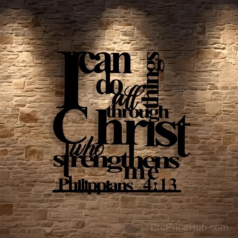 Philippians 4:13 'I Can Do All Things' Metal Wall Decor - View 4