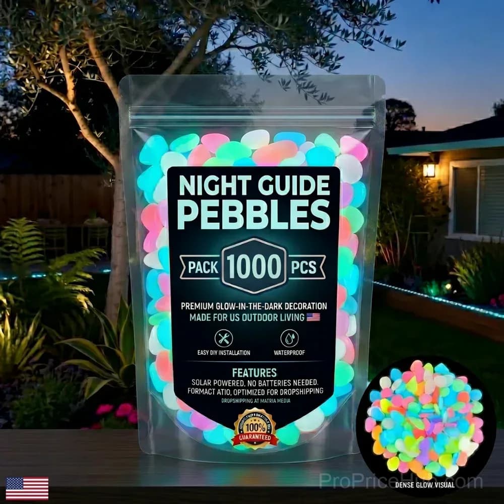 Colorful Glow-in-the-Dark Garden Stones - View 1