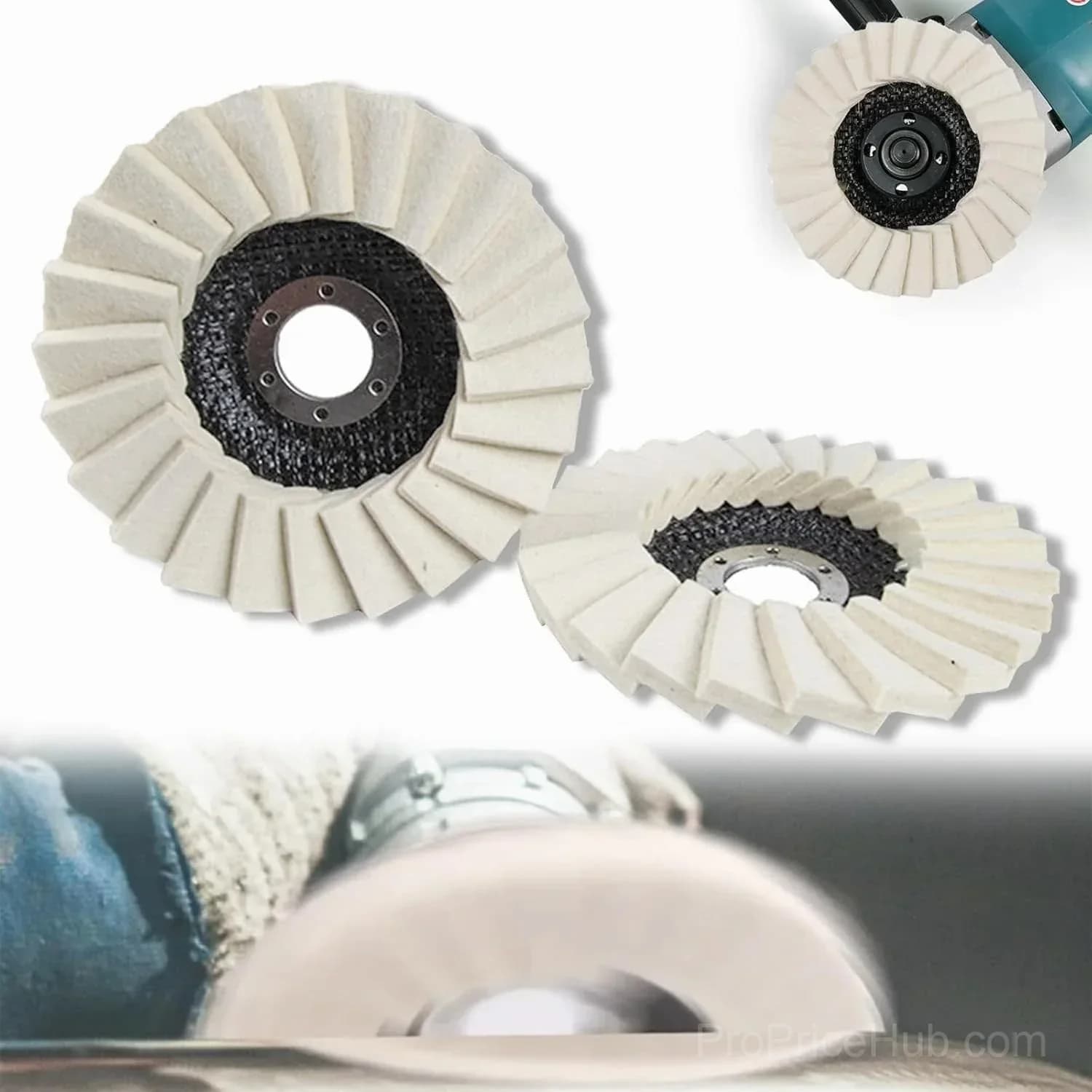 Industrial-Grade High-Density Compressed Wool Polishing Disc - View 1
