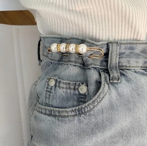 Fancy Rhinestones Pearls Safety Pin Brooch - View 5