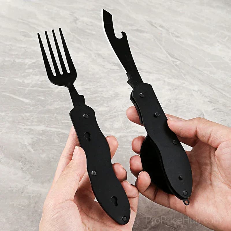 4-in-1 Outdoor Folding Multifunctional Tableware Set - View 1