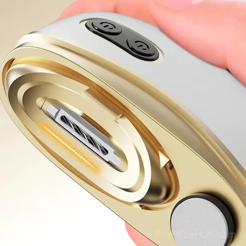 2-in-1 Rechargeable Electric Nail Kit, 6 Attachments, White - View 3