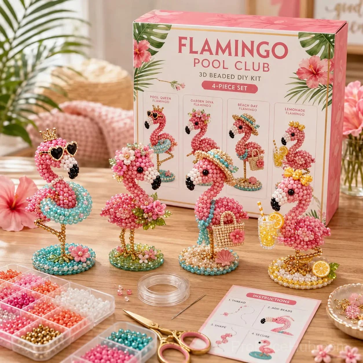 Bird Drama Club 3D Beaded Mini World DIY Ornament Kit - Alt