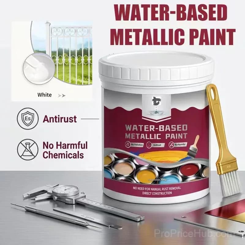 Rust Converter Metallic Paint – Stops Rust, No Sanding, No Fumes - View 1