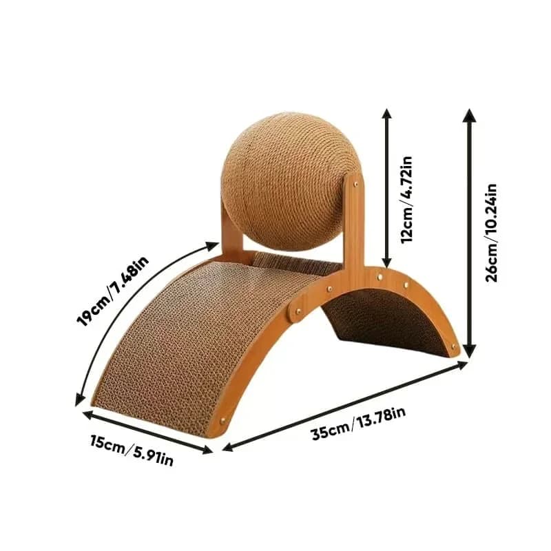Cat Scratching Ball on Stand, 1-Piece Cat Scratch Toy - View 1