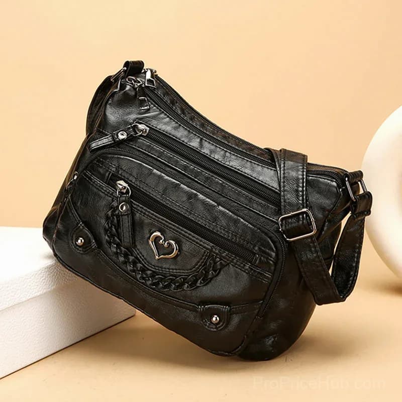 Women's Soft PU Leather Multi-Pocket Crossbody Bag - View 4