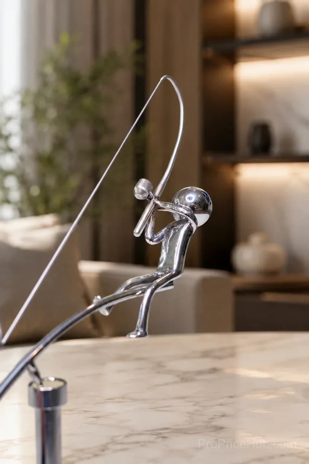 Fisherman Balancing Sculpture Decorative Ornament - View 4