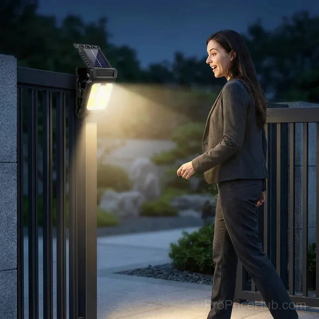 Practical Clip-On Solar Lamp with Motion Sensor - View 3