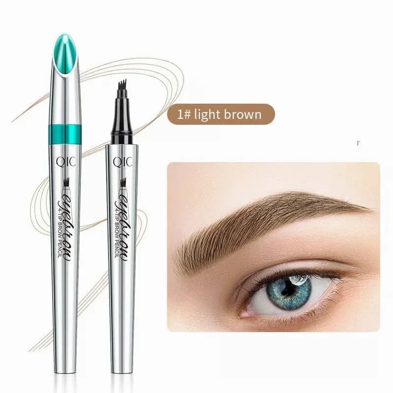 Waterproof Microblading Eyebrow Pen, 4-Fork Tip, Light Brown - View 1