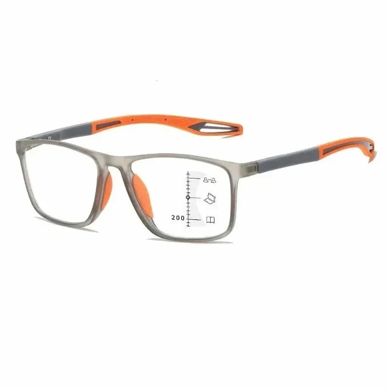 VisionSync Multifocal Reading Glasses, Orange, Age 45-49, 100° - Main