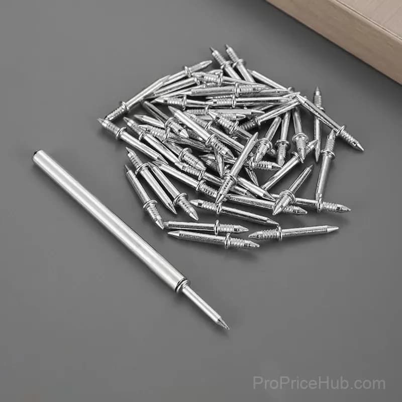 100-Piece Double-Head Skirting Line Invisible Nails with Sleeve Tool - View 1