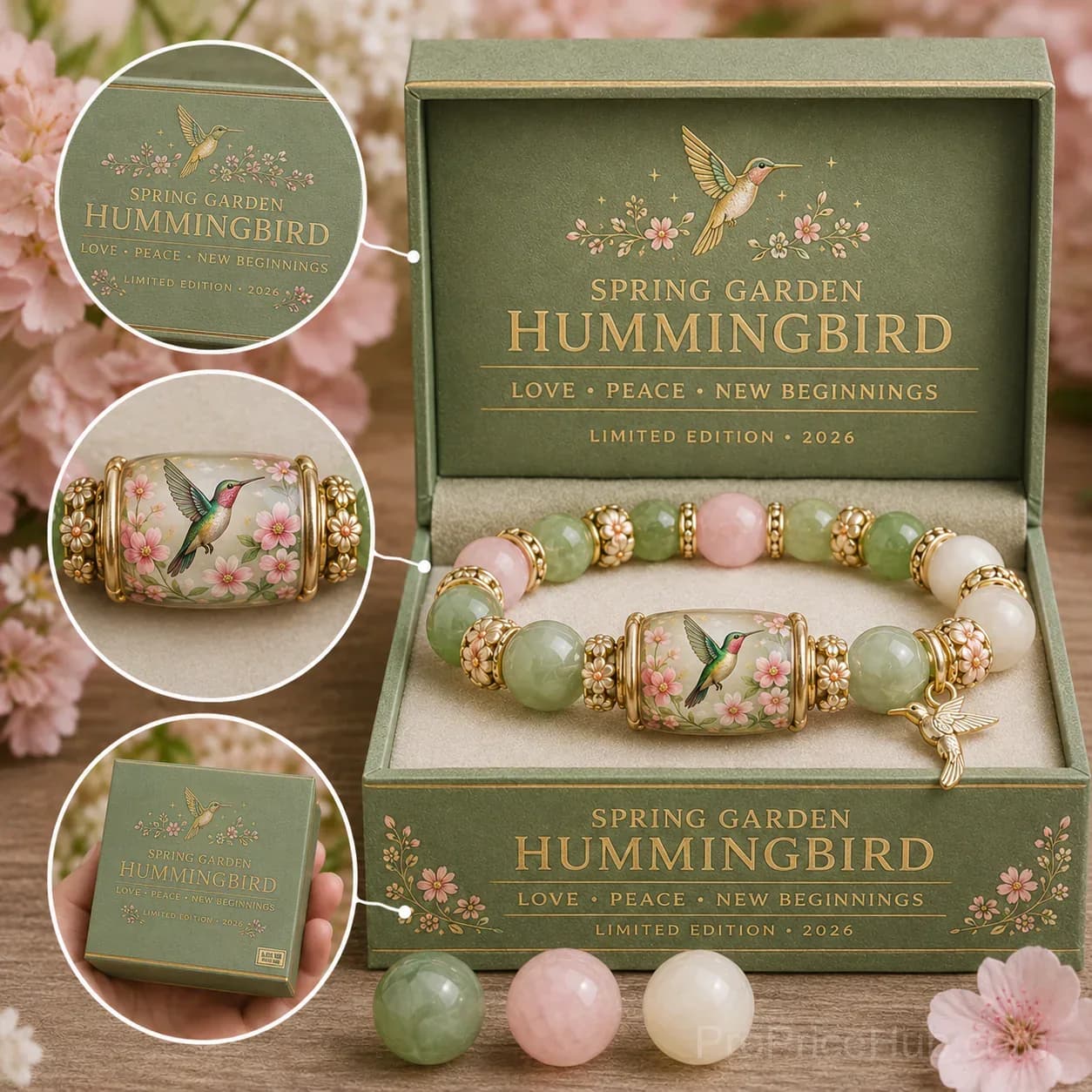 2026 Limited Edition Handmade Bracelet - Love, Peace & Spring Blessings - View 2