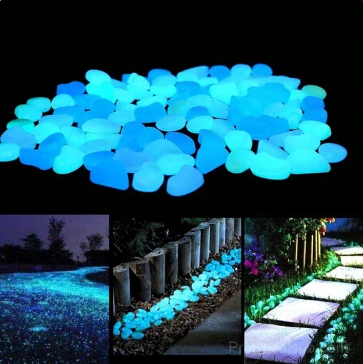 Mixed Color Glow Luminous Stones for Garden Decor - Alt