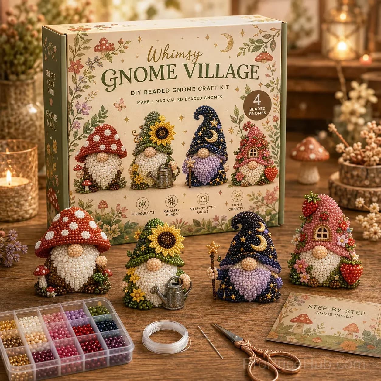Bird Drama Club 3D Beaded Mini World DIY Ornament Kit - View 3