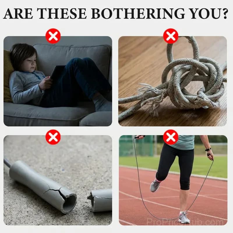 Kids LED Light-Up Jump Rope, Random Color, No Wrist Support - View 3