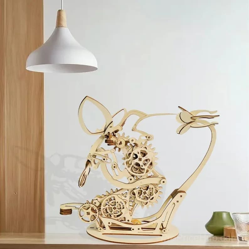 3D Wooden Mechanical Hummingbird Decorative Ornament - View 10