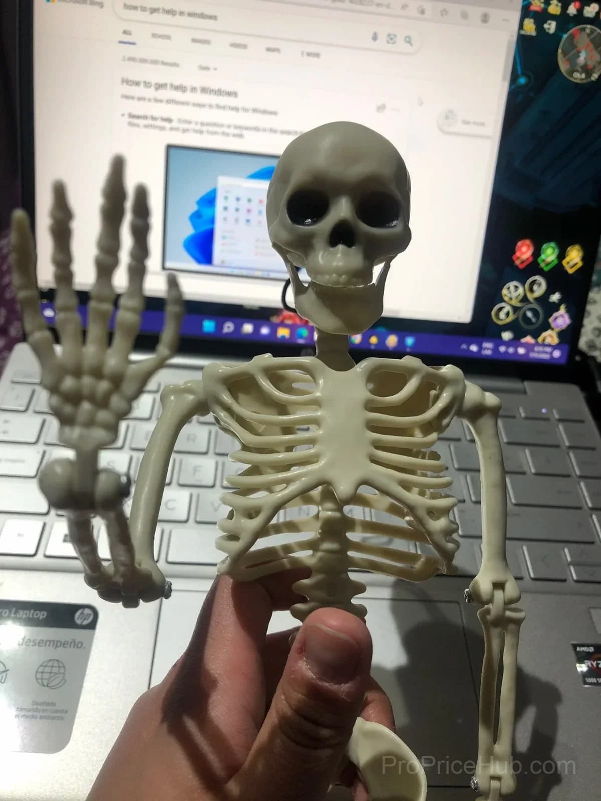 Poseable Hanging Human Skeleton Halloween Party Prop - View 2
