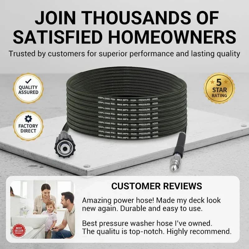 Triple-Layer Burst-Proof PVC & Stainless Steel Hose with Universal Connector - View 9