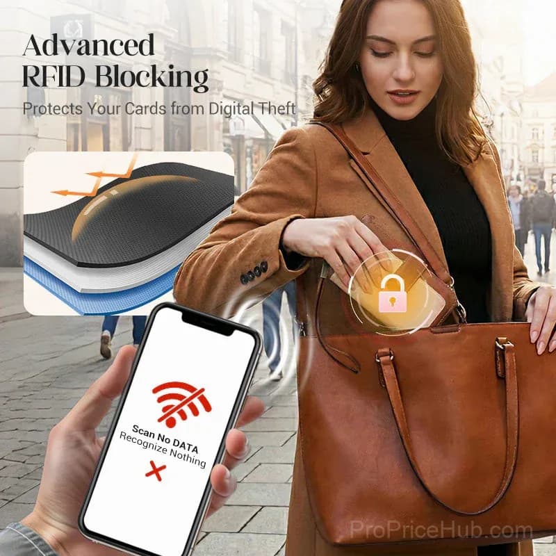 Women's Retro RFID Blocking Tri-Fold Wallet - View 3