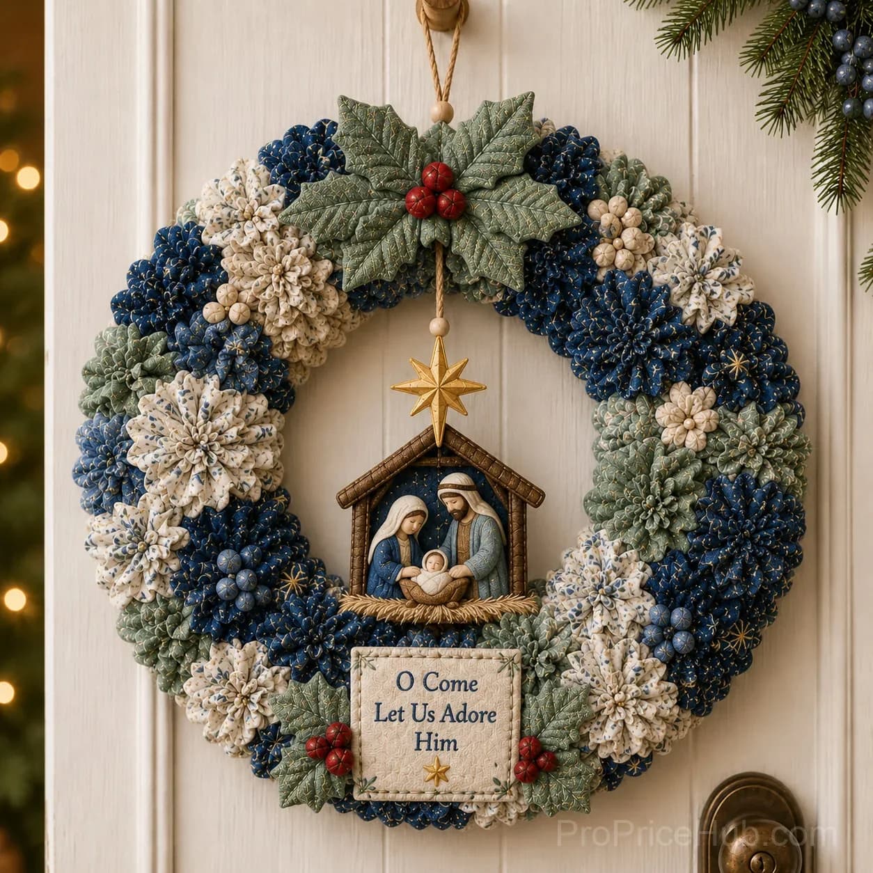 3D Fabric Poke Wreath DIY Kit for Home Decor - View 22