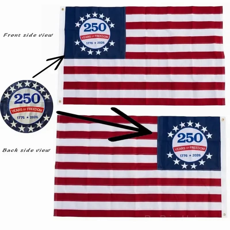 250th Anniversary USA Commemorative Flag - 3x5 Ft - View 4
