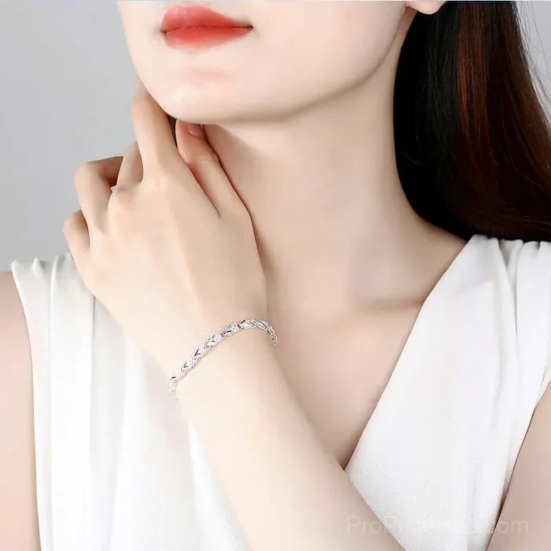 Sparkling Lucky Clover Bracelet, Single - View 2
