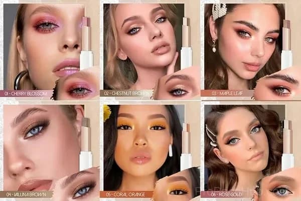 6-Piece Two-Color Eyeshadow Stick Set - View 1