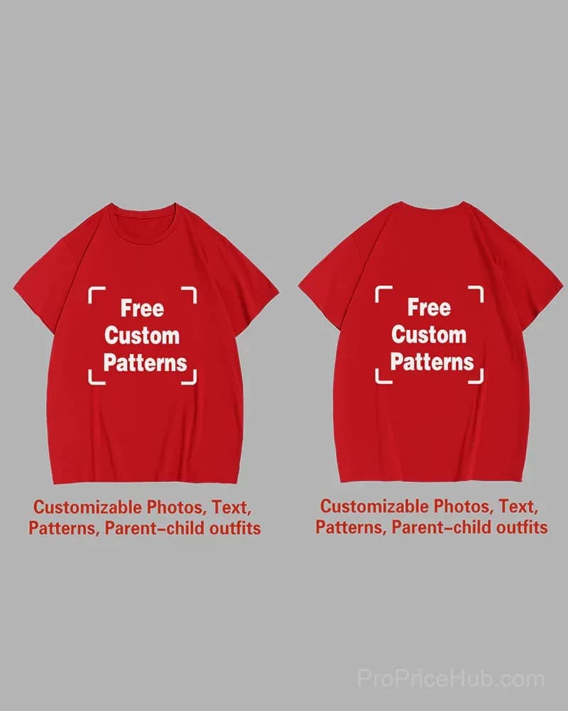 Custom Big & Tall T-Shirt – Photo, Text, Logo - View 10