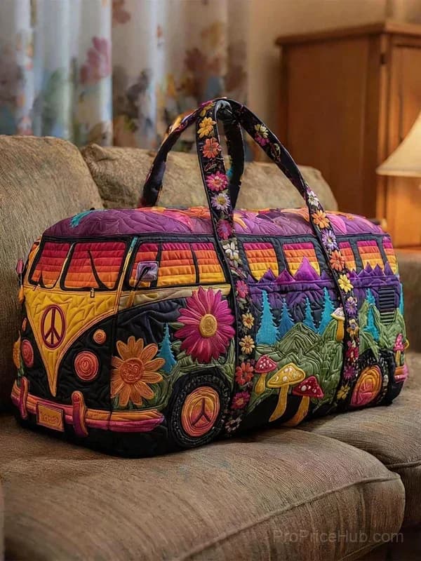 Hippie Box Quilted Travel Bag - Main