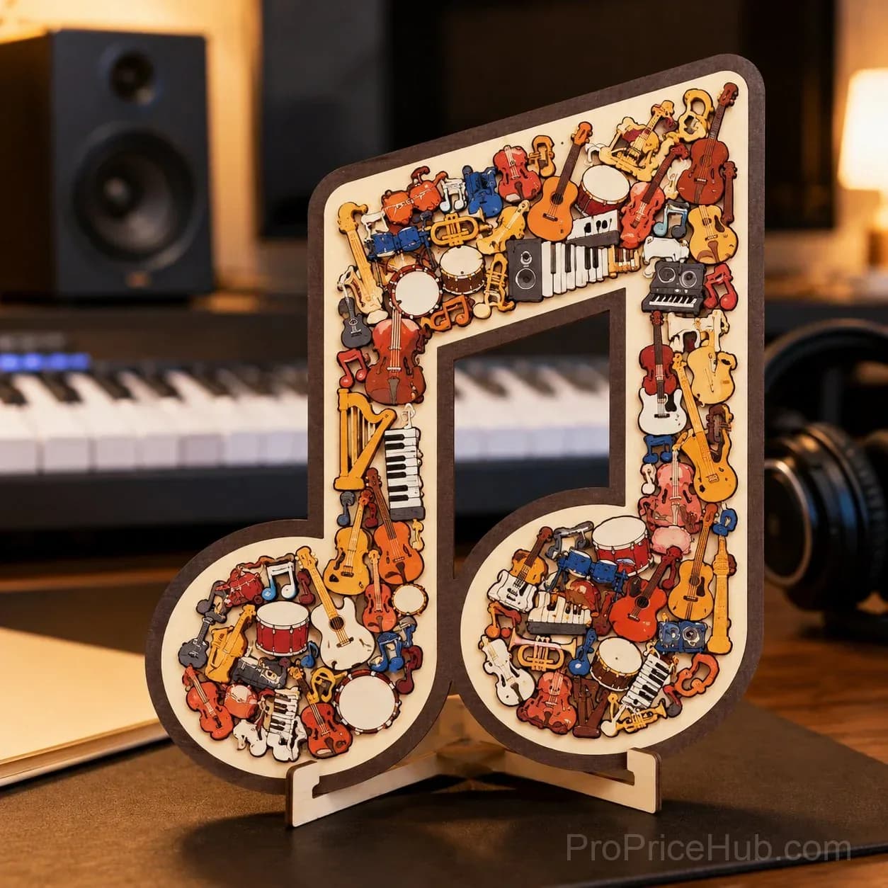 Musical Note Instrument Jigsaw Puzzle Ornament - View 5