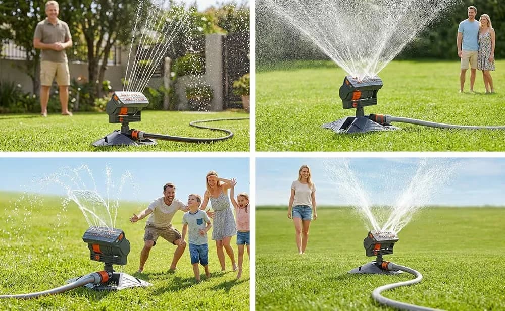 Adjustable Oscillating Sprinkler for Wide Coverage, 1 Pack - Alt