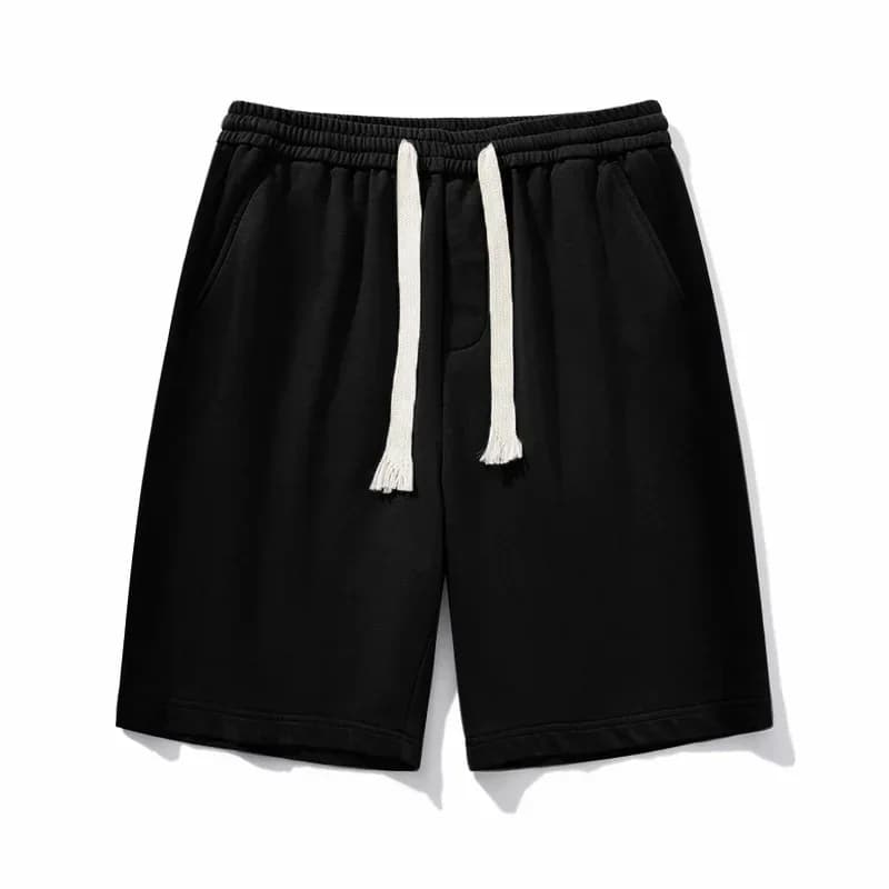 Men's Plus Size Loose Fit Workout Shorts with Drawstring Elastic Waist - View 1