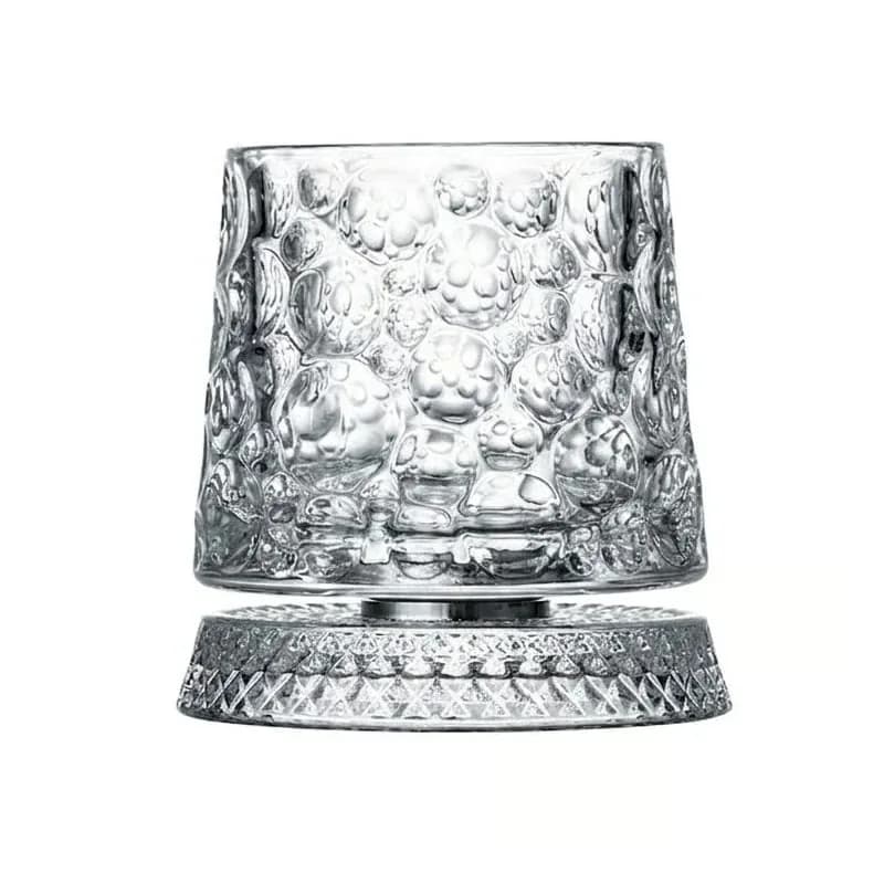 Starry Lattice Spinning Whiskey Glass Tumbler - Alt