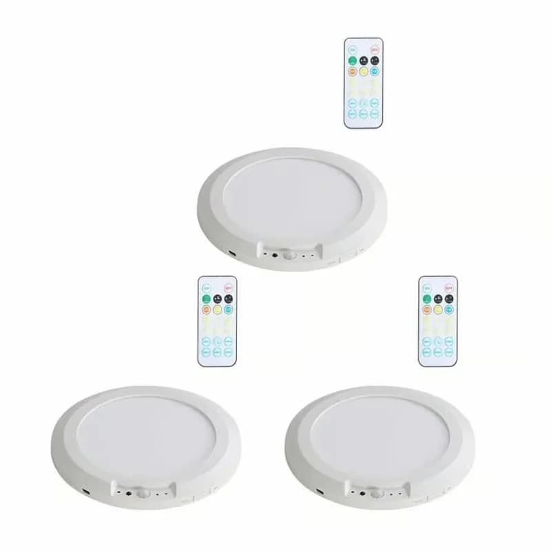 1-Pack Motion Sensor LED Ceiling Light with Remote, 3-Color Dimming - View 3