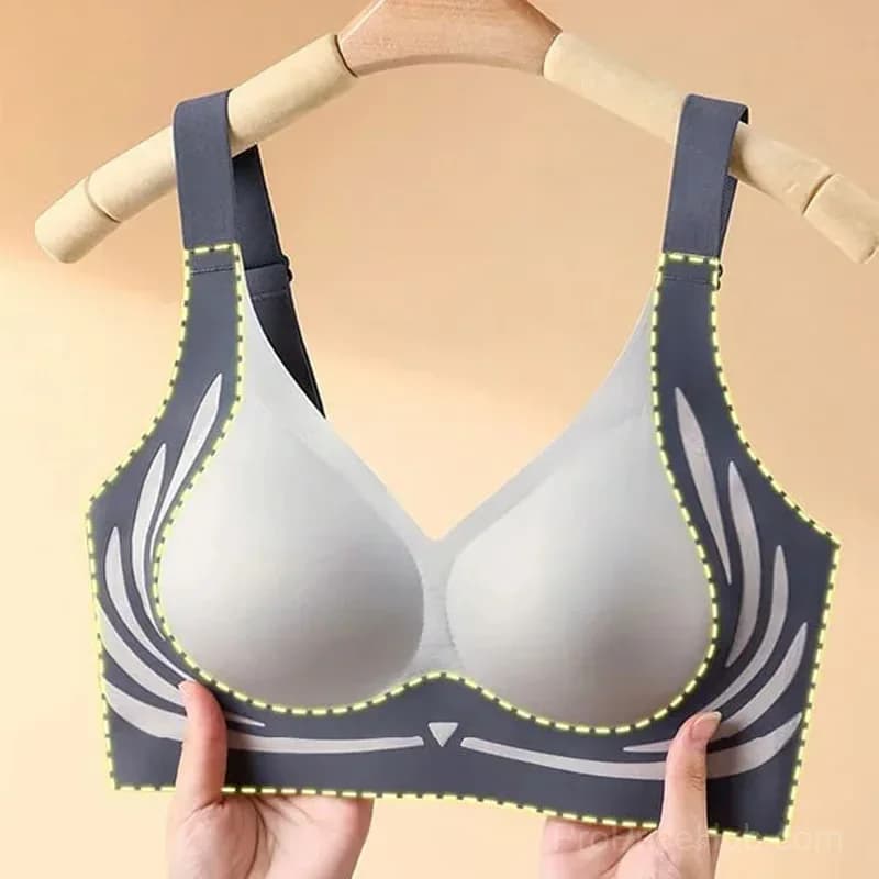 Women's Wire-Free Anti-Sagging Push-Up Bra, Green, M (B/C) - View 6