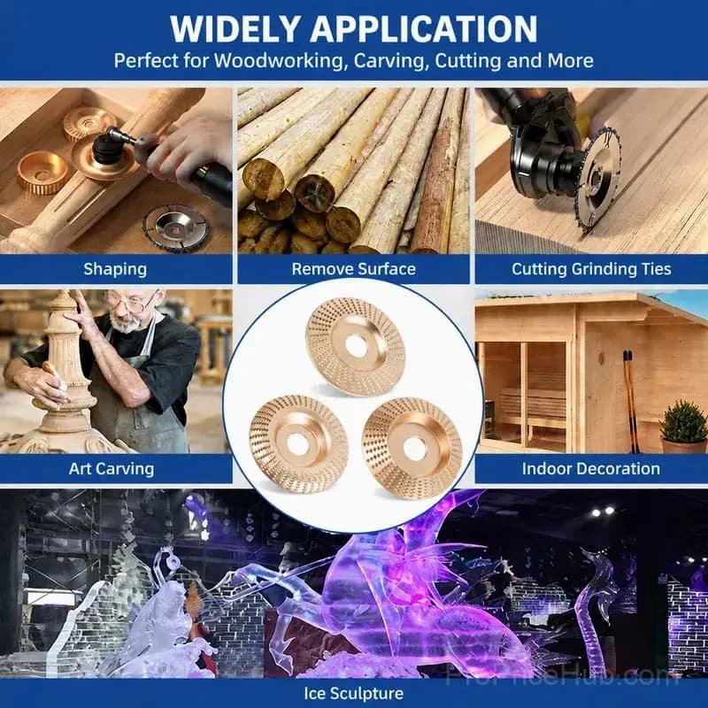 Heavy-Duty Wood Carving Disc Set - 3 Pieces - View 7