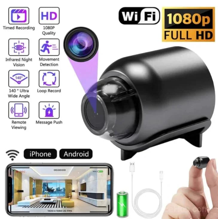 Mini Hidden Camera with Night Vision and HD Real-Time Monitoring - View 1