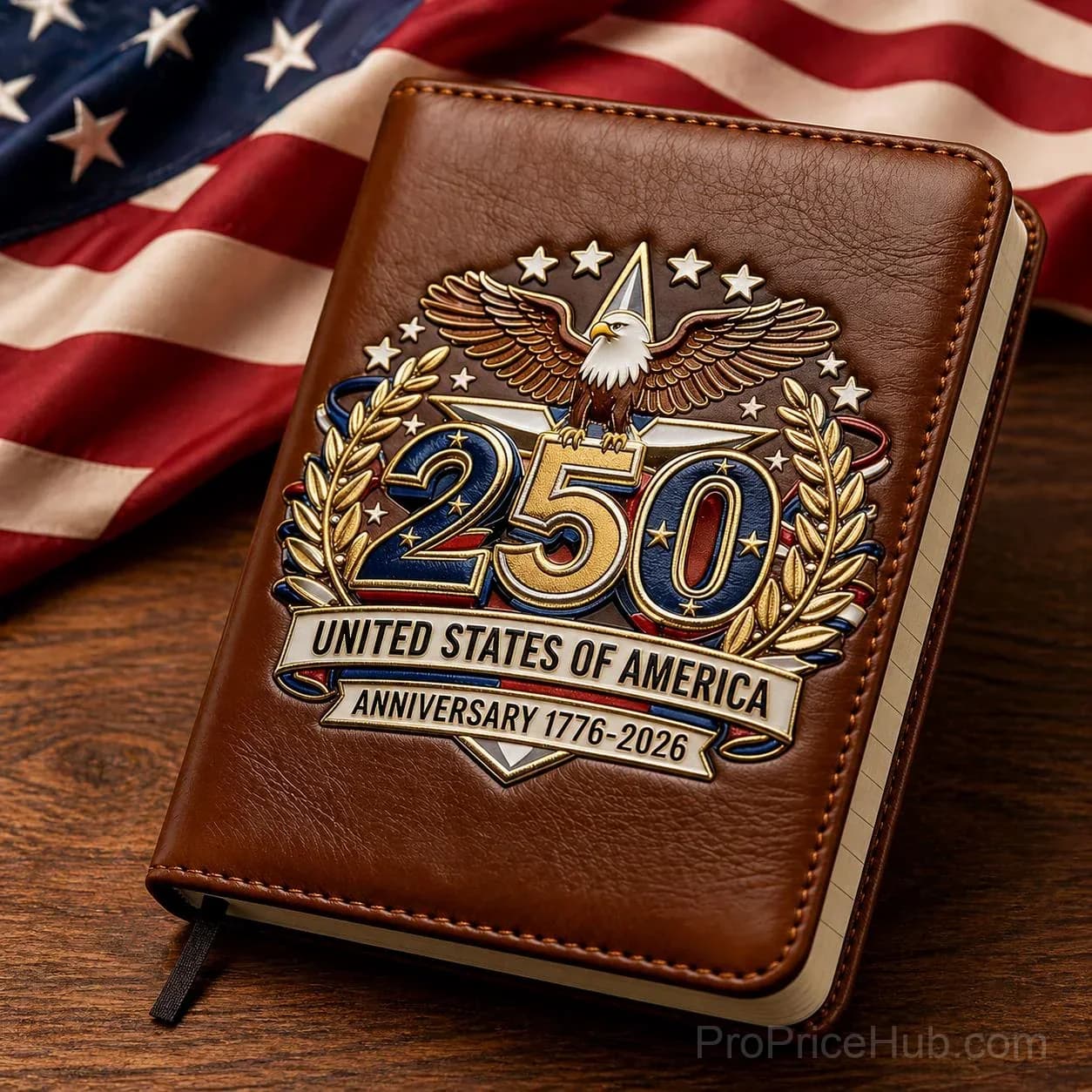 USA 250th Anniversary Patriotic Notebook & Pen Set - View 19