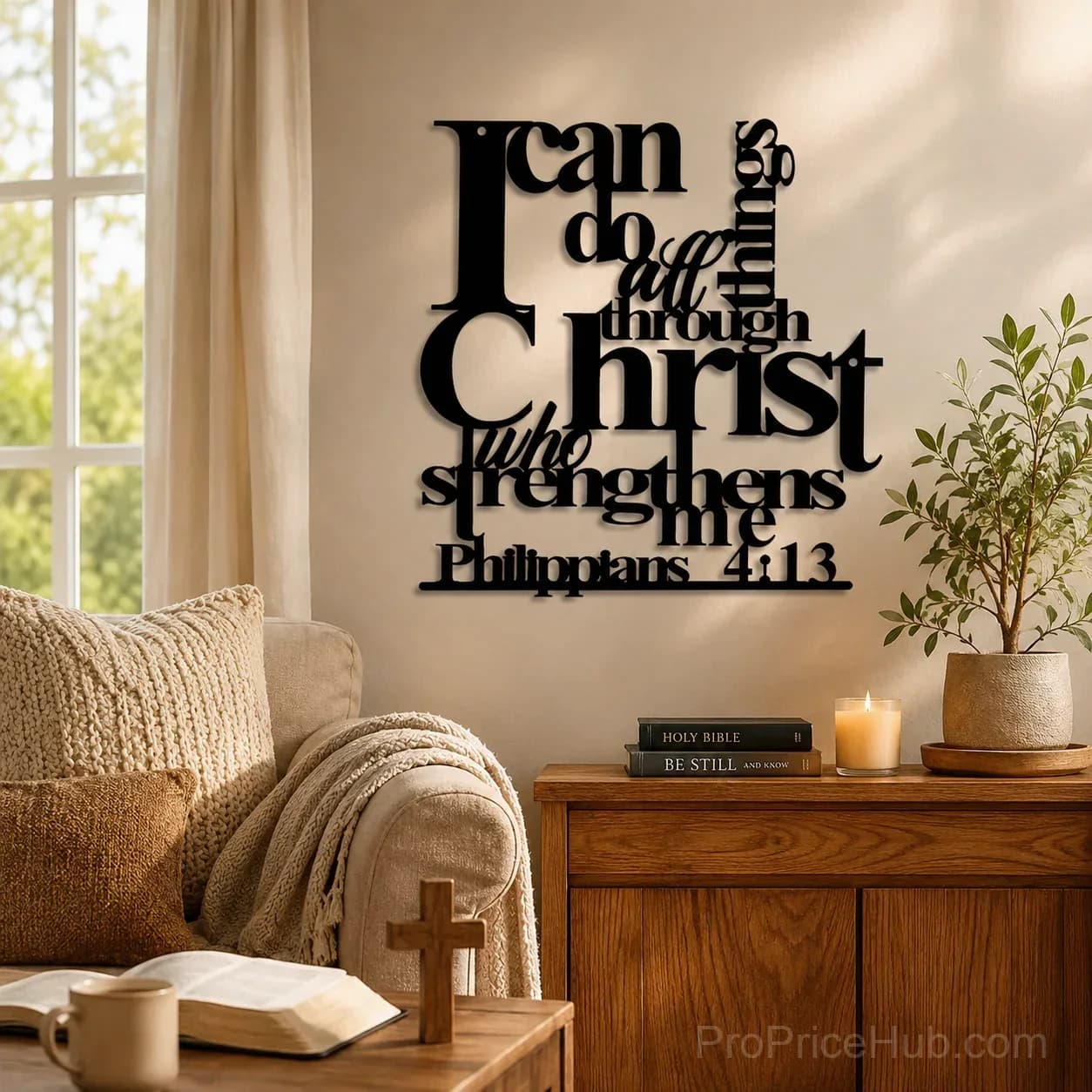 Philippians 4:13 'I Can Do All Things' Metal Wall Decor - View 2