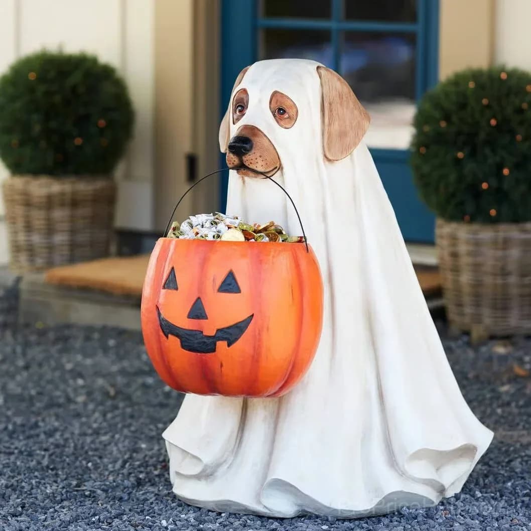 Ghost Cat Candy Bowl Halloween Home Decor - View 3
