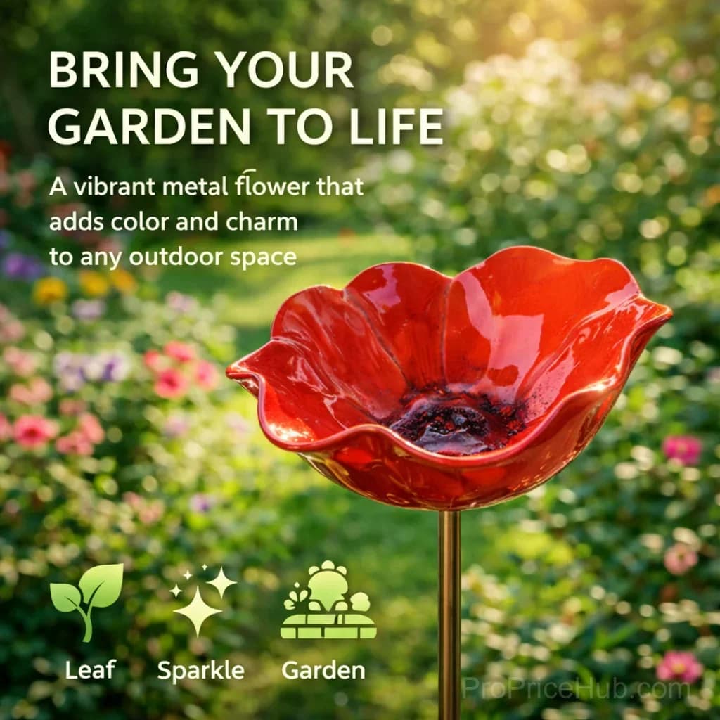 Handmade Metal Flower Garden Stake - View 4